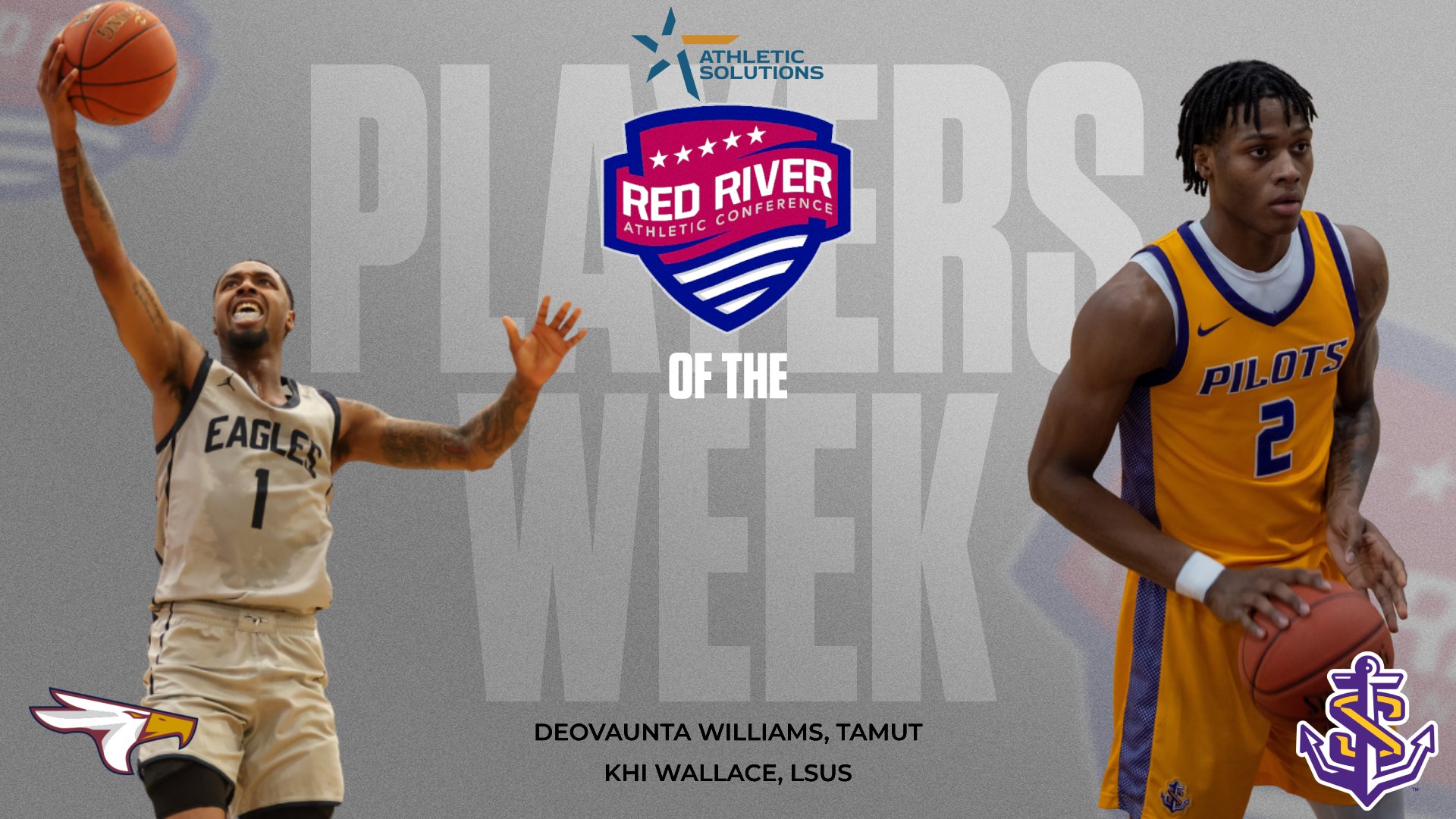 TAMUT's Williams and LSUS' Wallace awarded last RRAC Men's Hoops Players of the Week
