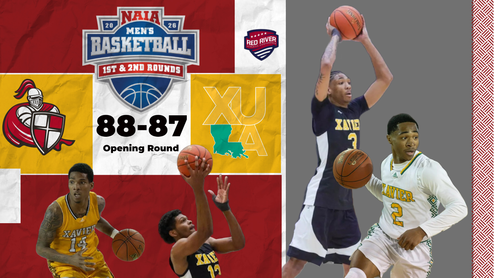 Pictured from left: Seviuhn Turner, Wayne Randall-Bashay, Kerel Dean, and Bentravin Phillips. Photos courtesy of XULA Sports.