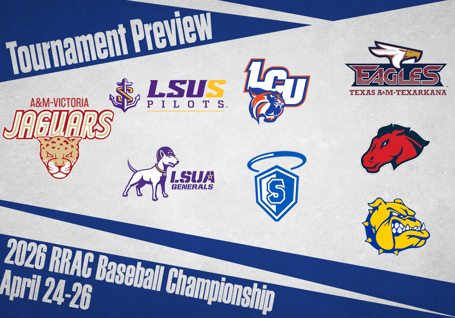 Texas A&M-Victoria leads the 2026 RRAC Baseball Championship Tournament that begins April 24