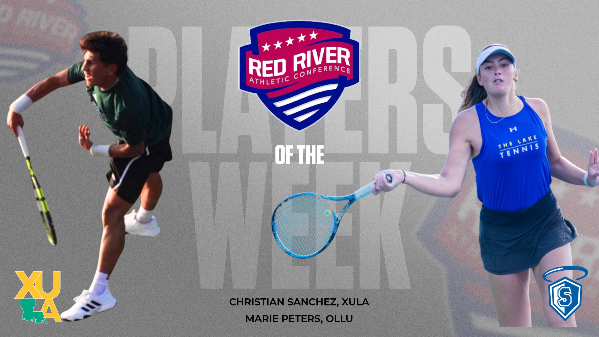 OLLU's Peters, Xavier's Sanchez are RRAC Tennis Players of the Week