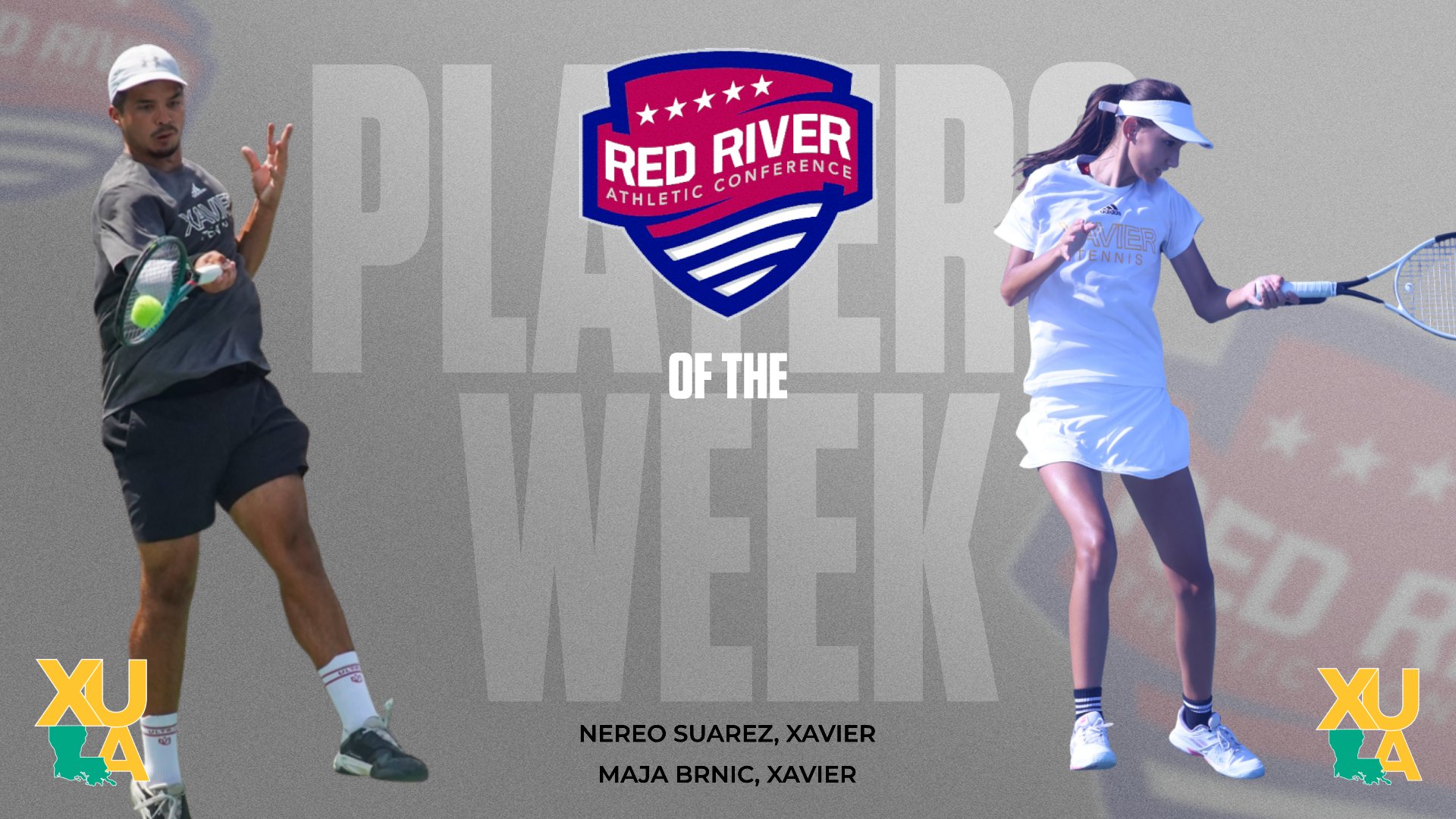 Xavier's Suarez and Brnic win RRAC Tennis Players of the Week
