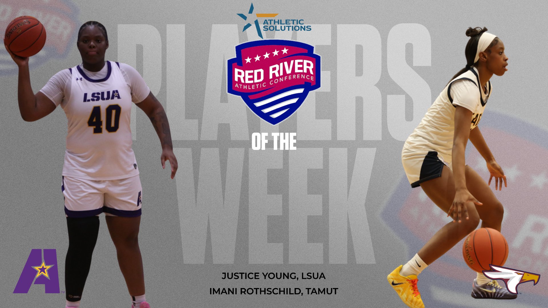 LSUA's Young and TAMUT's Rothschild chosen as this week's RRAC Women's Hoops Player of the Week